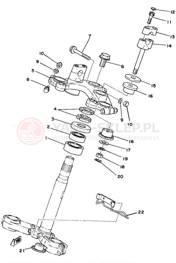 Schemat "Półki zawieszenia" do Yamaha XS750E