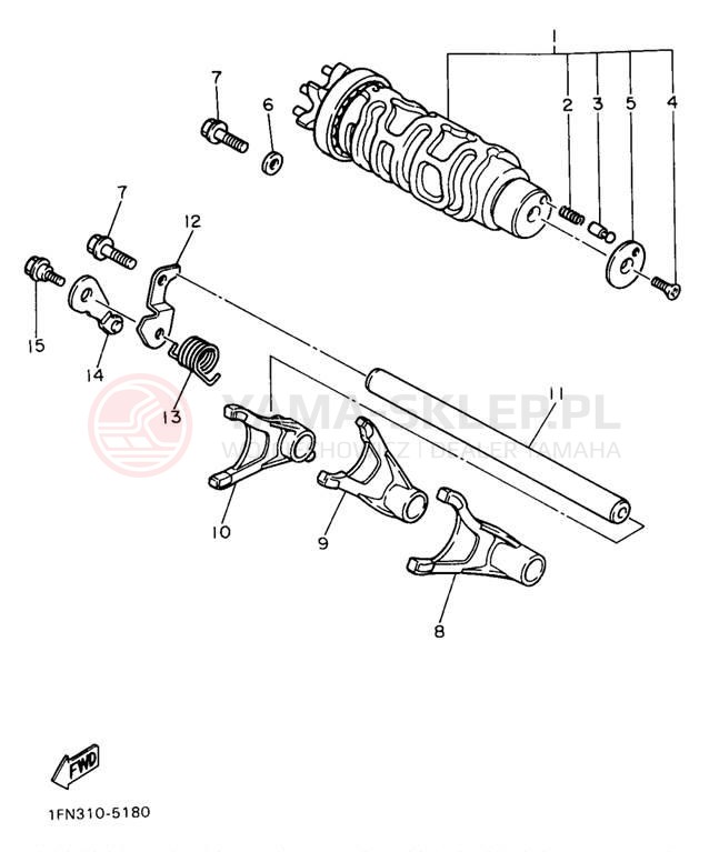 Schemat "Wodziki, automat" do Yamaha YZF750 YZF750RJC/YZF750RJ