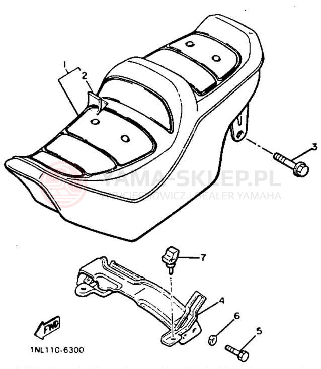 Schemat "siedzenie" do Yamaha VENTURE ROYAL XVZ13DUC/XVZ13DU