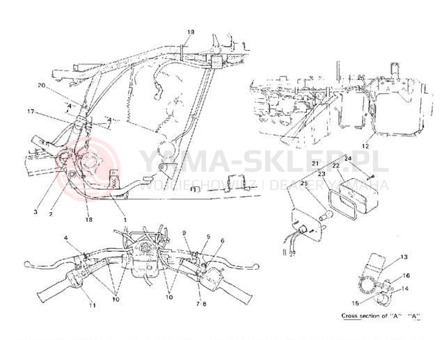 Schemat "Oświetlenie tył" do Yamaha TIMBERWOLF 2WD YFB250D_MN