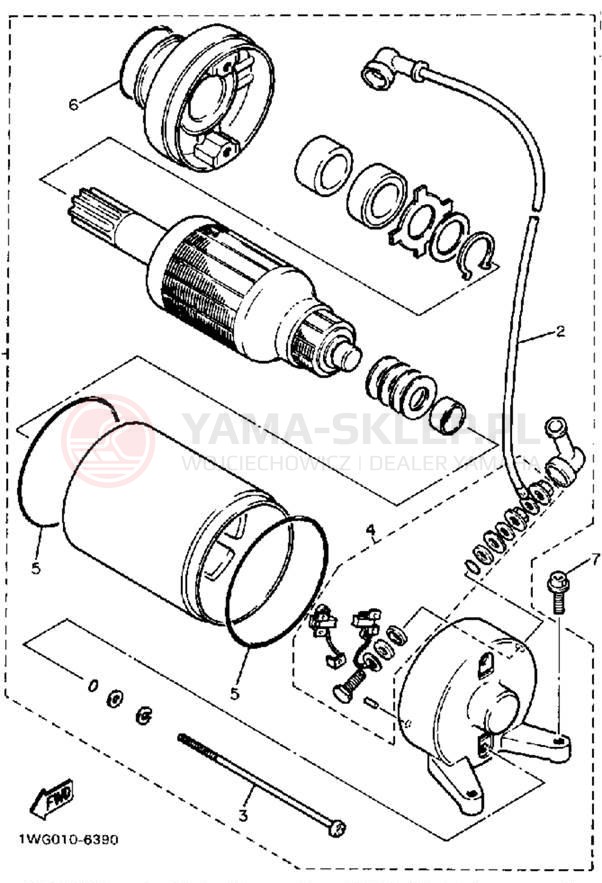 Schemat "rozrusznik" do Yamaha FZR400U