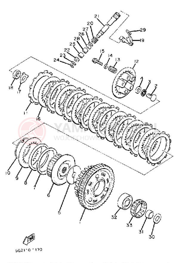 Schemat "sprzęgło" do Yamaha XJ750RJ