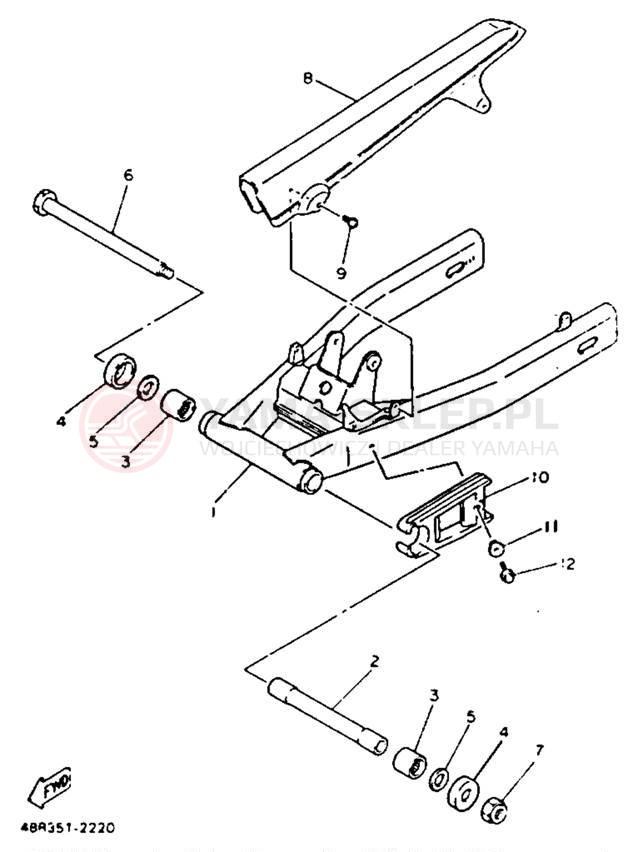 Schemat "wahacz" do Yamaha SECA II XJ600SDC/XJ600SD