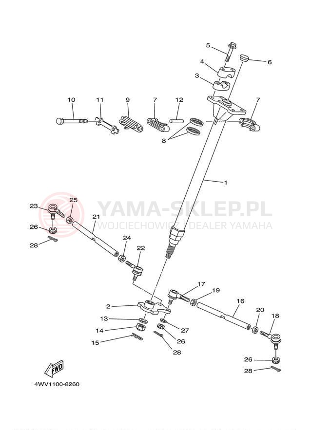 Schemat "Półki zawieszenia" do Yamaha GRIZZLY YFM600FM/YFM600FMC