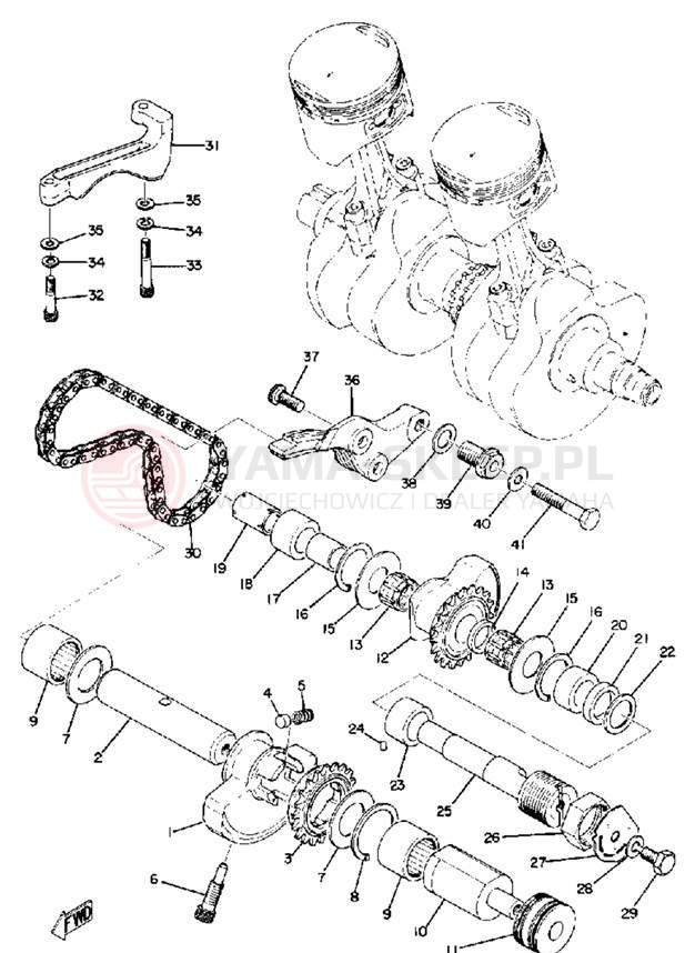 Schemat "wałek wyrównujący" do Yamaha TX750