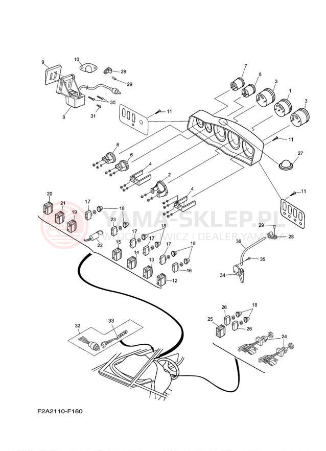 Schemat "układ elektryczny" do Yamaha 232 LIMITED SXT1100FG