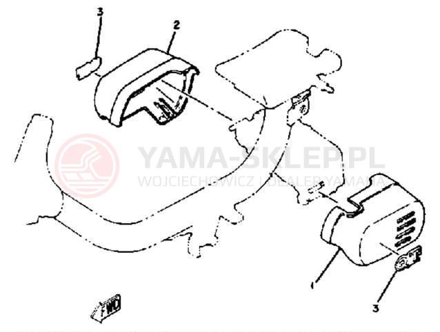 Schemat "Pokrywa boczna" do Yamaha YAMAHOPPER QT50N