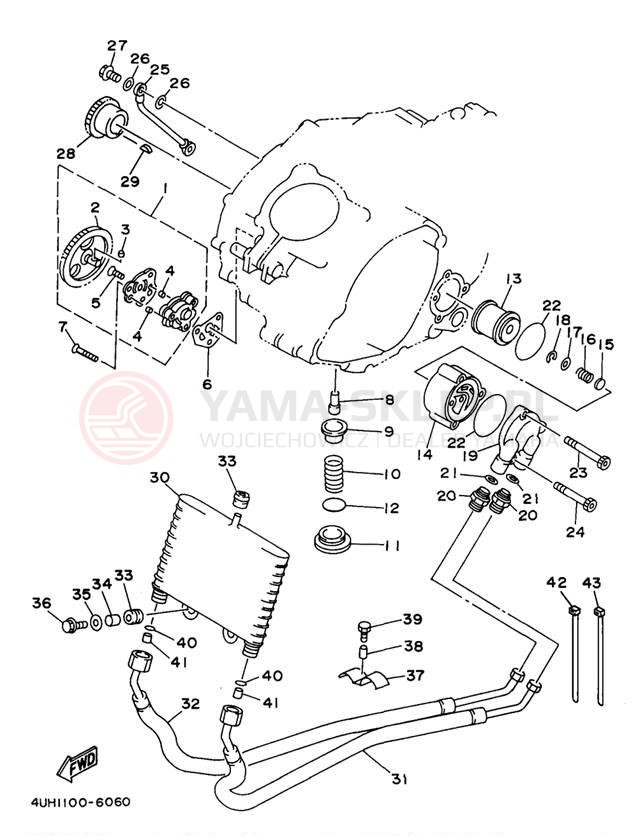 Schemat "Pompa olejowa" do Yamaha BIG BEAR 2WD YFM350UK