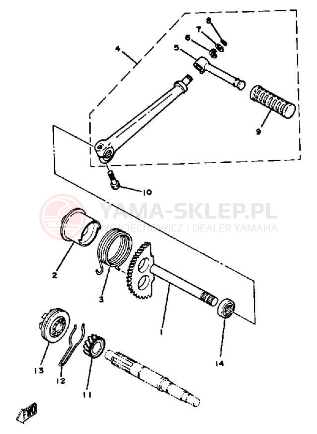 Schemat "rozrusznik" do Yamaha PW50H