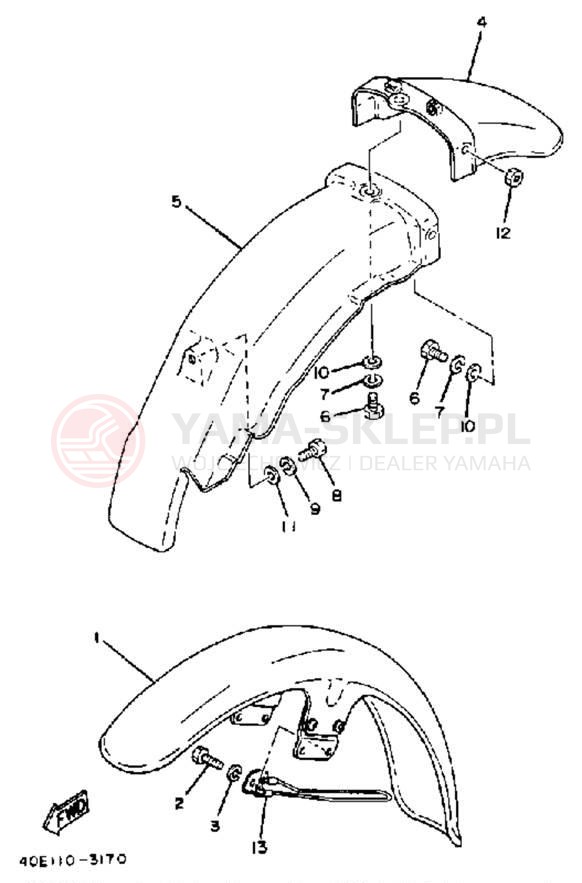 Schemat "błotnik" do Yamaha RX50L
