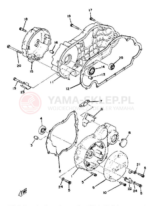 Schemat "Pokrywa silnika" do Yamaha XS750E_227