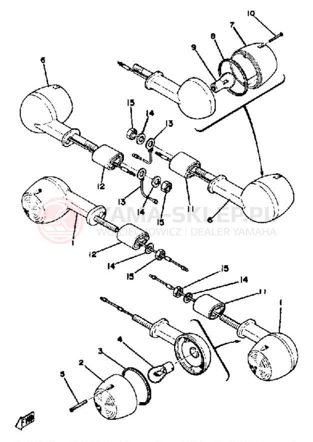 Schemat "kierunkowskazy" do Yamaha LB802AC