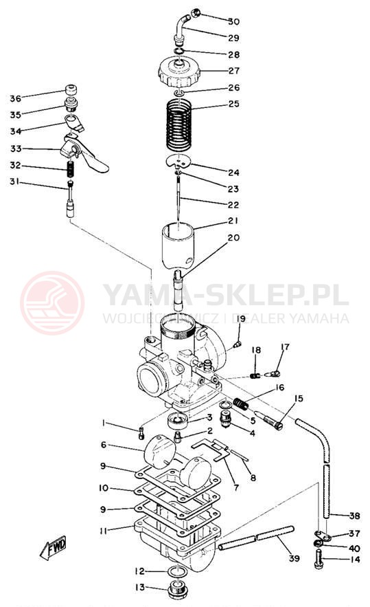 Schemat "Gaźnik" do Yamaha MX360A/MX250A
