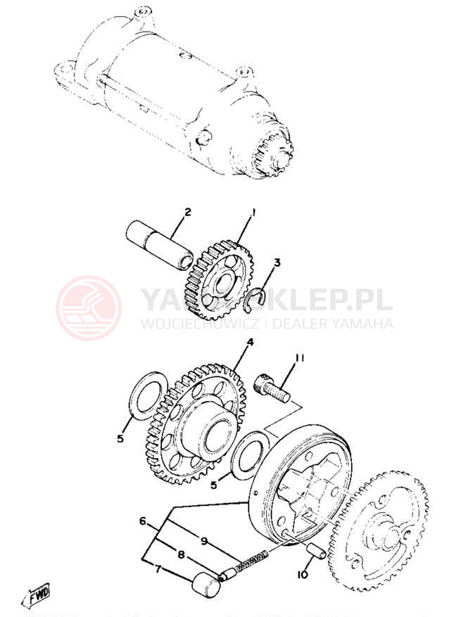 Schemat "rozrusznik" do Yamaha XS750SE