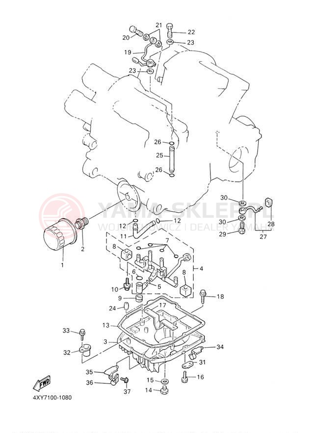 Schemat "Filtr oleju" do Yamaha VENTURE XVZ1300TFN/XVZ1300TFN