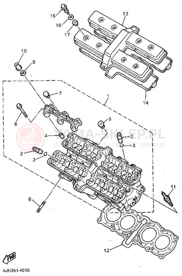 Schemat "głowica" do Yamaha YZF600RGC