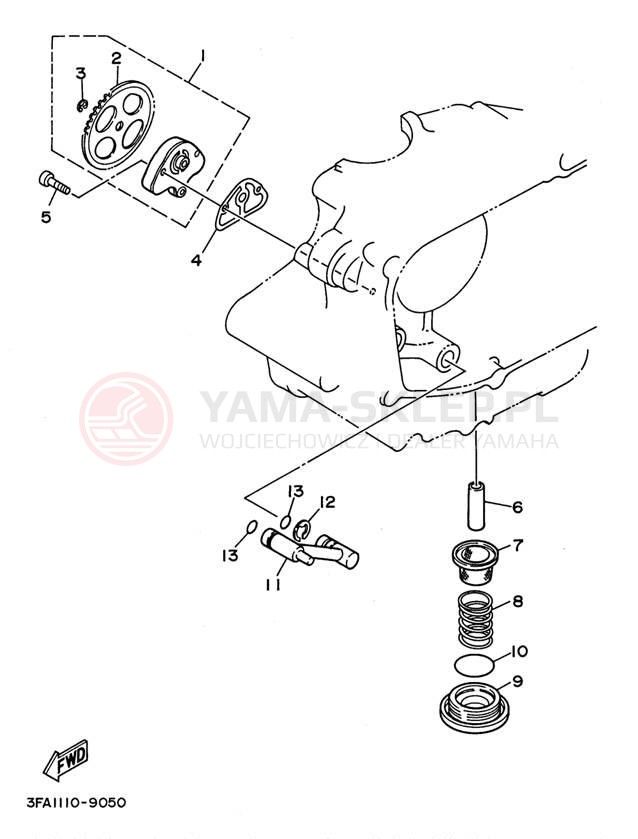 Schemat "Pompa olejowa" do Yamaha BREEZE YFA1H