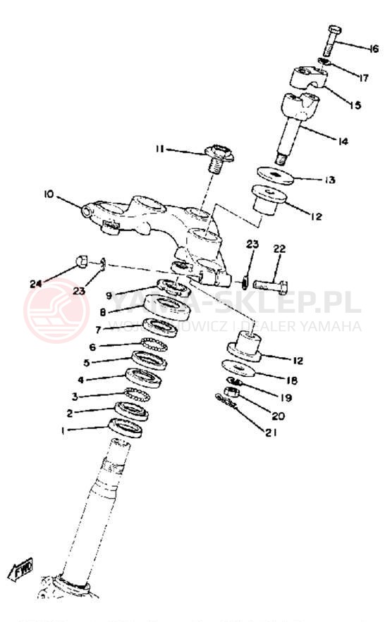 Schemat "Półki zawieszenia" do Yamaha XS400_2F