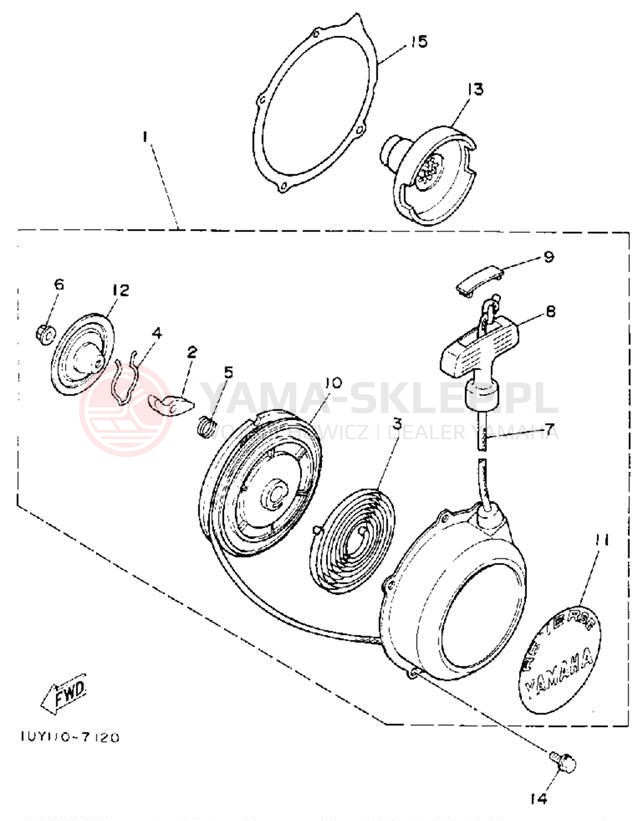 Schemat "starter" do Yamaha YFM350XD