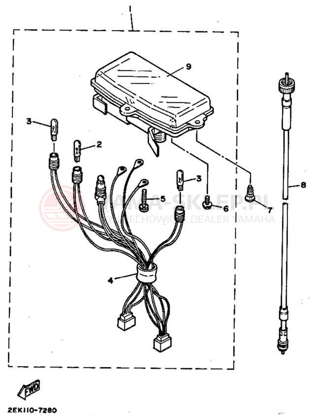 Schemat "licznik" do Yamaha RAZZ SH50D