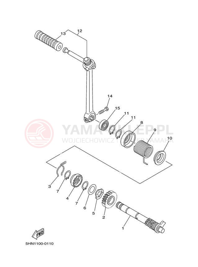 Schemat "rozrusznik" do Yamaha TTR90 TTR90S