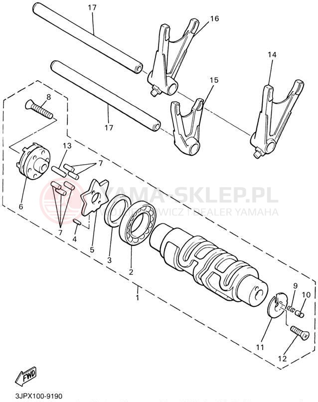 Schemat "Wodziki, automat" do Yamaha V-MAX VMX1200M/VMX1200MC