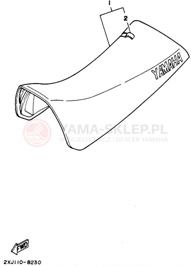 Schemat "siedzenie" do Yamaha BLASTER YFS200F