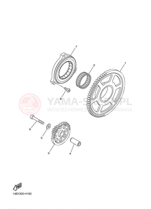 Schemat "rozrusznik" do Yamaha YZFR1 LE YZFR1LEZ/YZFR1LEZC