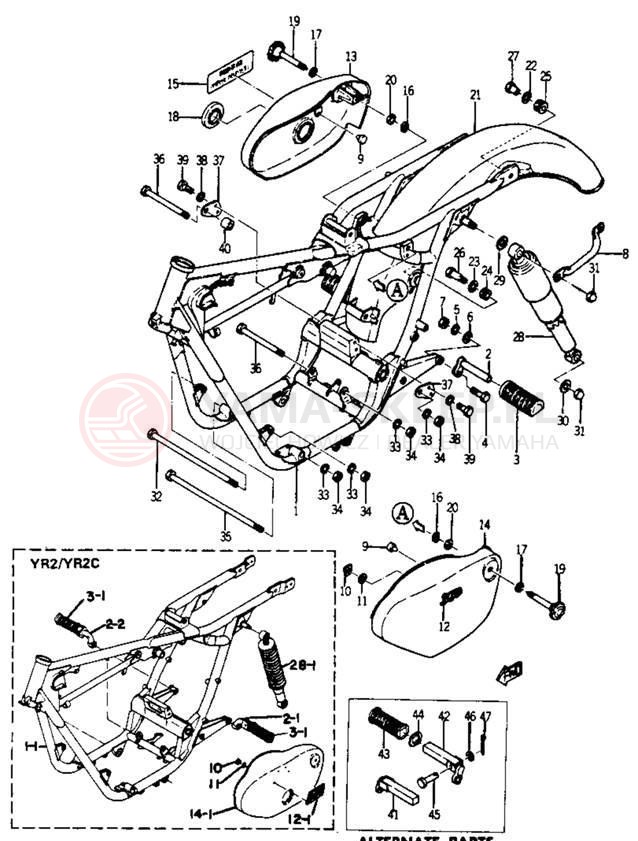 Schemat "rama" do Yamaha YR1