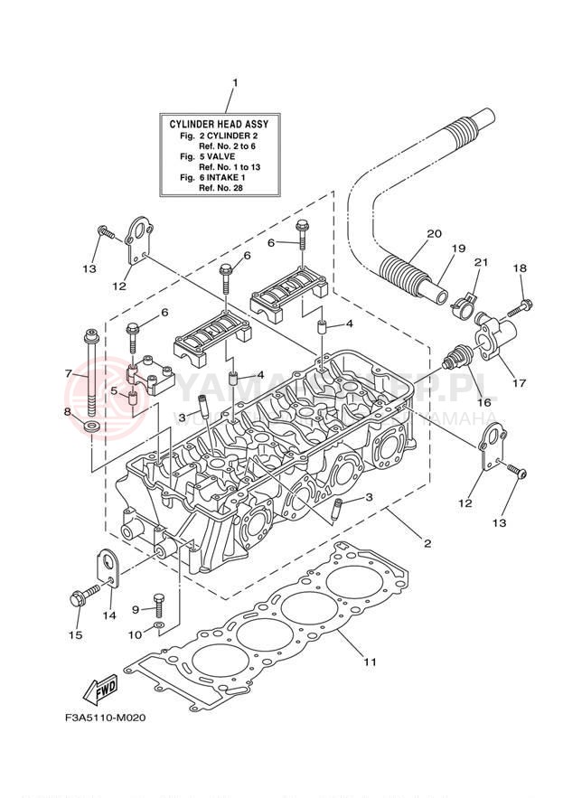 Schemat "cylinder" do Yamaha AR190 RX1800AN/RX1800BN