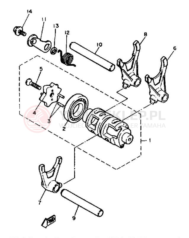 Schemat "Wodziki, automat" do Yamaha SRX600S/SRX600SC