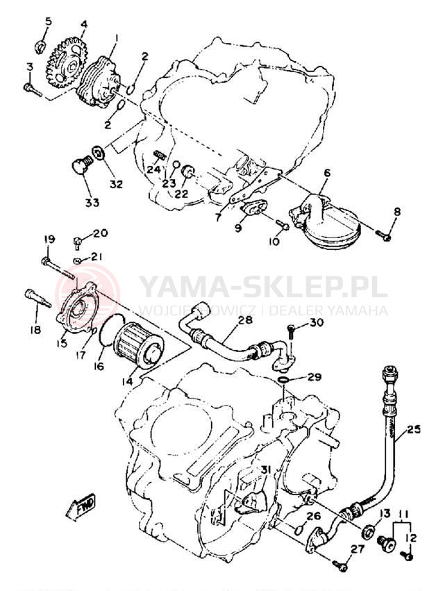 Schemat "Pompa olejowa" do Yamaha SRX600S/SRX600SC