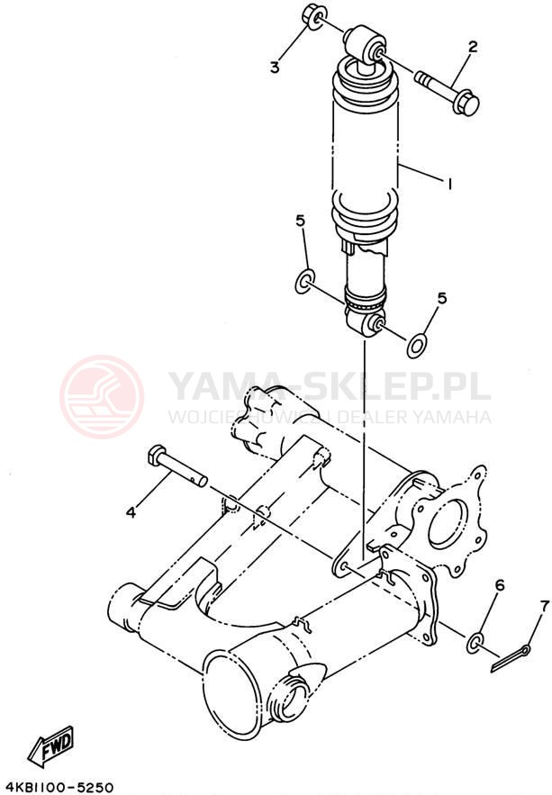 Schemat "zawieszenie tył" do Yamaha WOLVERINE YFM35FXG_M