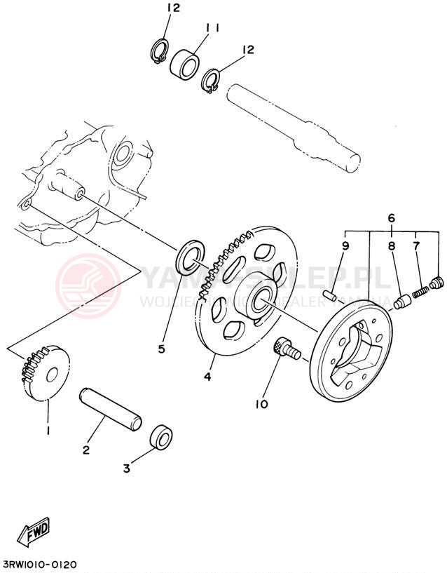 Schemat "rozrusznik" do Yamaha TTR225 TTR225PC/TTR225P