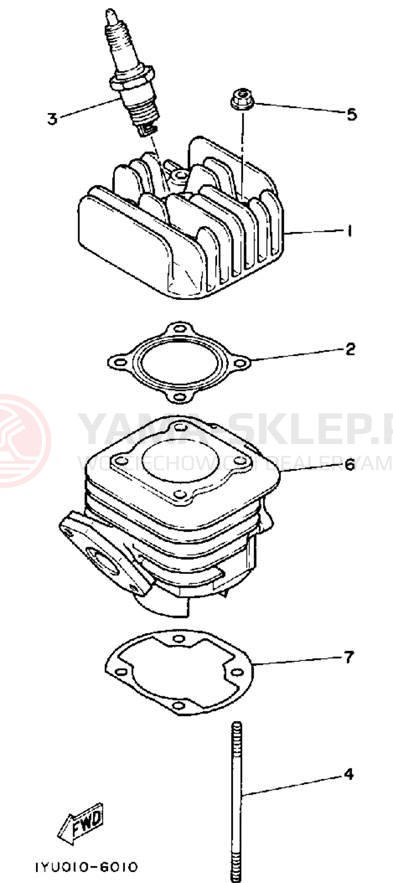 Schemat "głowica" do Yamaha SH50EMT/SH50T