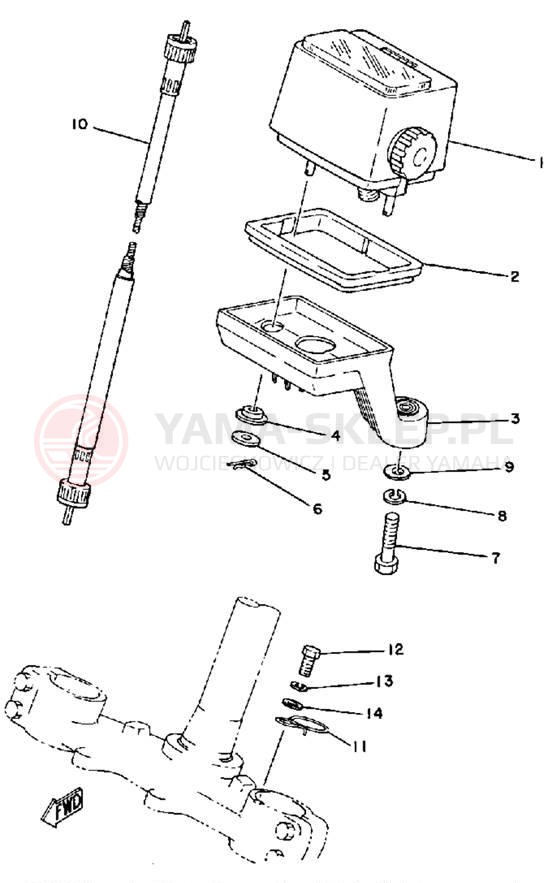 Schemat "licznik" do Yamaha IT175H