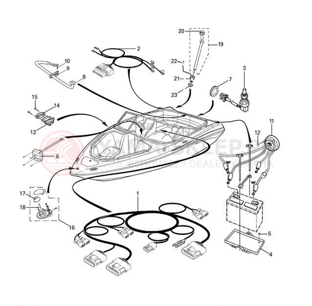 Schemat "układ elektryczny" do Yamaha AR230 SRT1000BE