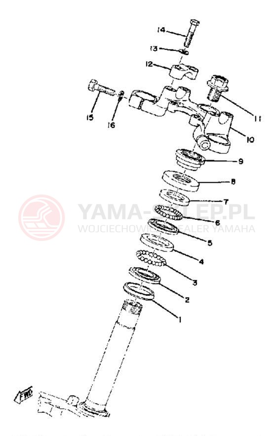 Schemat "Półki zawieszenia" do Yamaha YZ80C