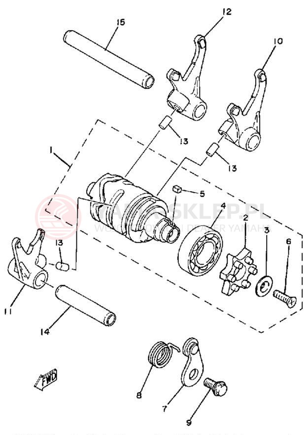Schemat "Wodziki, automat" do Yamaha IT175H