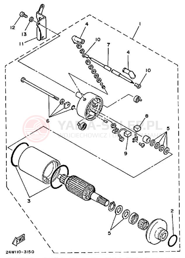 Schemat "rozrusznik" do Yamaha YTM200ERN