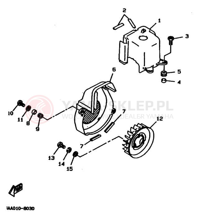 Schemat "Obudowa wentylatora" do Yamaha ZUMA II CW50J