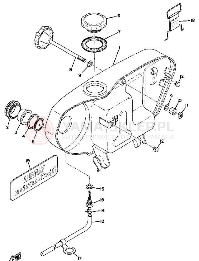 Schemat "Miska olejowa" do Yamaha CS3B/CS3C