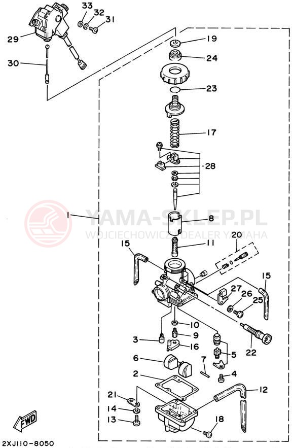Schemat "Gaźnik" do Yamaha BLASTER YFS200P