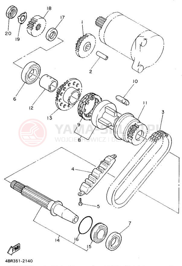 Schemat "rozrusznik" do Yamaha SECA II XJ600SG/XJ600SGC