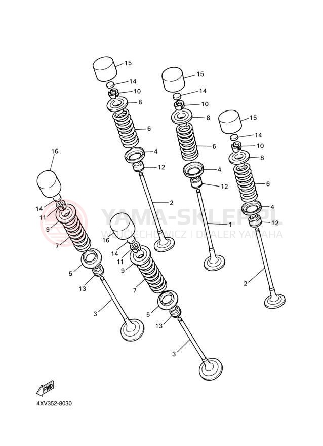 Schemat "zawory" do Yamaha FZ-1 FZS1S/FZS1SC
