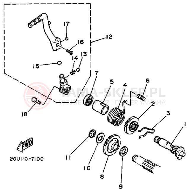 Schemat "rozrusznik" do Yamaha BANSHEE YFZ350B_MN