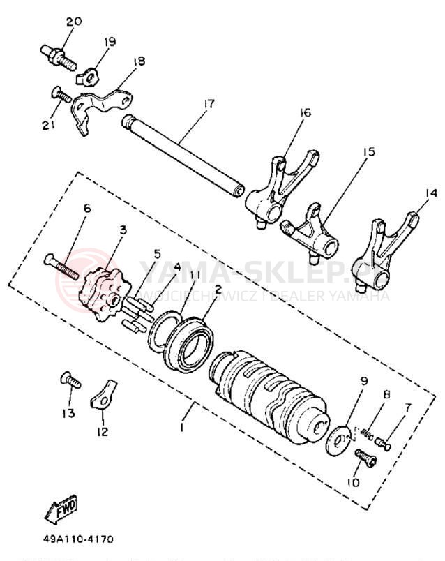 Schemat "Wodziki, automat" do Yamaha RADIAN YX600TC/YX600T