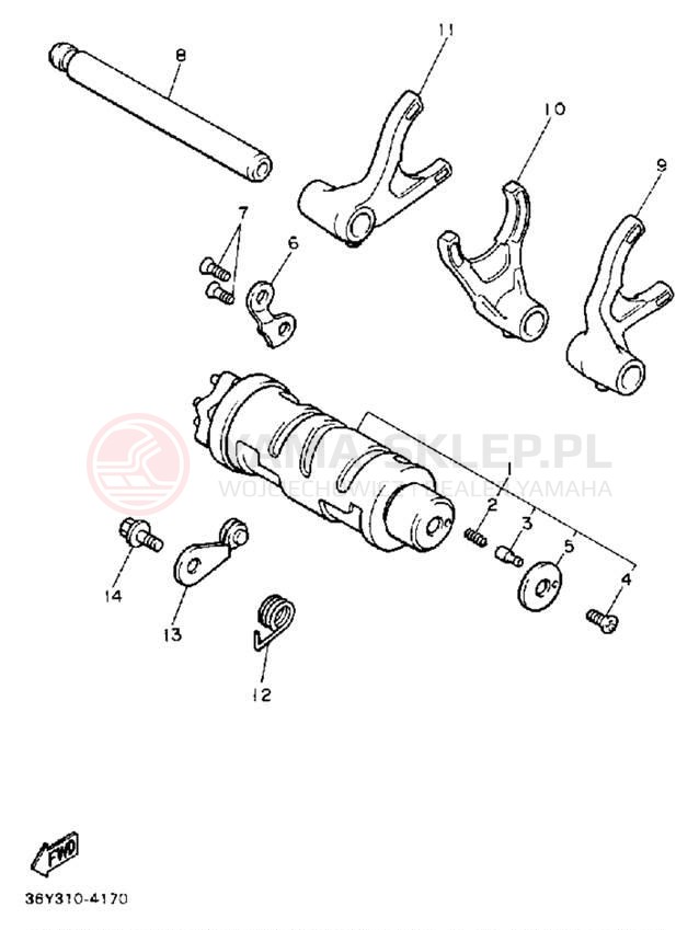 Schemat "Wodziki, automat" do Yamaha FJ1200B/FJ1200BC
