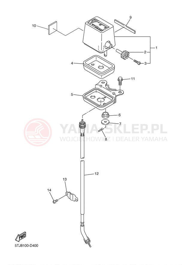 Schemat "licznik" do Yamaha WR450F WR450FT