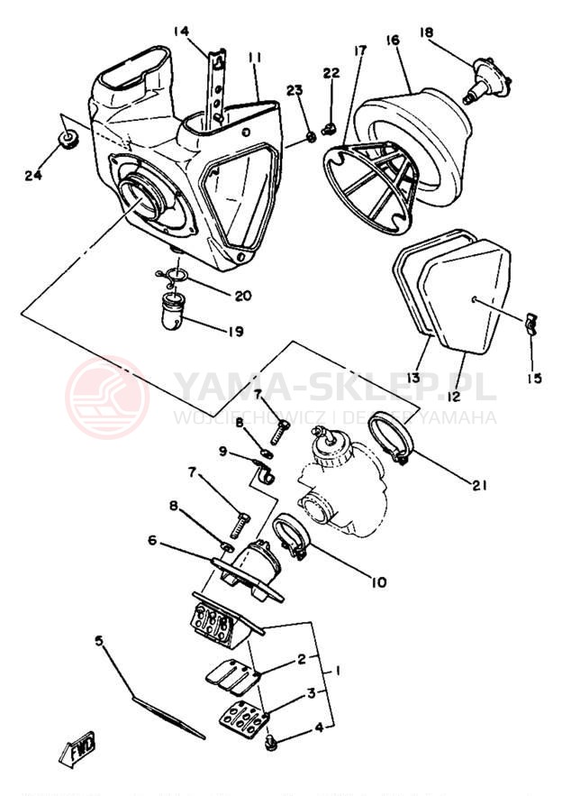 Schemat "Wtrysk paliwa" do Yamaha YZ125H